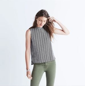 Madewell Striped Mockneck Tank Top Size XXS